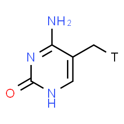 ChemSpider 2D Image | 4-Amino-5-(~3~H_1_)methyl-2(1H)-pyrimidinone | C5H6TN3O