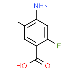 ChemSpider 2D Image | 4-Amino-2-fluoro(5-~3~H)benzoic acid | C7H5TFNO2