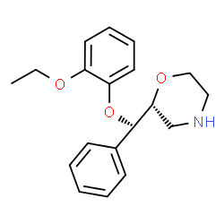 ChemSpider 2D Image | (2R)-2-[(2-Ethoxyphenoxy)(phenyl)methyl]morpholine | C19H23NO3