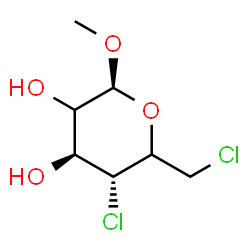 ChemSpider 2D Image | Methyl 4,6-dichloro-4,6-dideoxy-beta-L-threo-hexopyranoside | C7H12Cl2O4
