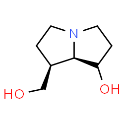 ChemSpider 2D Image | (1S,7S,7aR)-7-(Hydroxymethyl)hexahydro-1H-pyrrolizin-1-ol | C8H15NO2