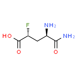 ChemSpider 2D Image | (4R)-4-Fluoro-D-alpha-glutamine | C5H9FN2O3