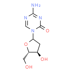 ChemSpider 2D Image | 4-Amino-1-(2-deoxy-L-erythro-pentofuranosyl)-1,3,5-triazin-2(1H)-one | C8H12N4O4