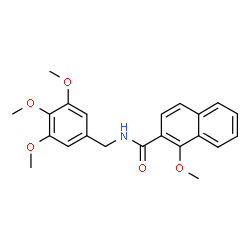 ChemSpider 2D Image | 1-Methoxy-N-(3,4,5-trimethoxybenzyl)-2-naphthamide | C22H23NO5
