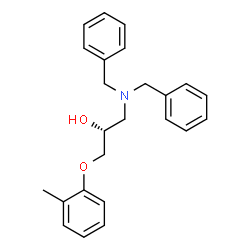 ChemSpider 2D Image | (2R)-1-(Dibenzylamino)-3-(2-methylphenoxy)-2-propanol | C24H27NO2