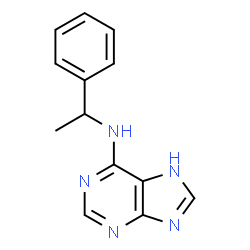 ChemSpider 2D Image | N-(1-Phenylethyl)-1H-purin-6-amine | C13H13N5