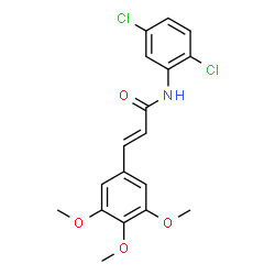 ChemSpider 2D Image | (2E)-N-(2,5-Dichlorophenyl)-3-(3,4,5-trimethoxyphenyl)acrylamide | C18H17Cl2NO4