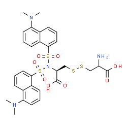 ChemSpider 2D Image | N,N-Bis{[5-(dimethylamino)-1-naphthyl]sulfonyl}-L-cystine | C30H34N4O8S4