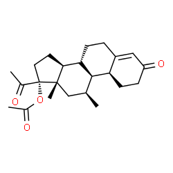 ChemSpider 2D Image | (10alpha,11beta)-11-Methyl-3,20-dioxo-19-norpregn-4-en-17-yl acetate | C23H32O4