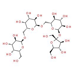 ChemSpider 2D Image | alpha-D-Fructofuranosyl alpha-D-galactopyranosyl-(1->6)-alpha-D-galactopyranosyl-(1->6)-alpha-D-glucopyranoside | C24H42O21