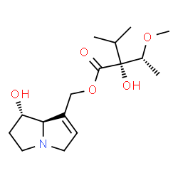ChemSpider 2D Image | [(1S,7aR)-1-Hydroxy-2,3,5,7a-tetrahydro-1H-pyrrolizin-7-yl]methyl (2R,3R)-2-hydroxy-2-isopropyl-3-methoxybutanoate | C16H27NO5