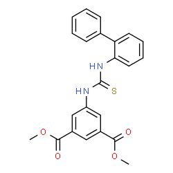 ChemSpider 2D Image | Dimethyl 5-[(2-biphenylylcarbamothioyl)amino]isophthalate | C23H20N2O4S