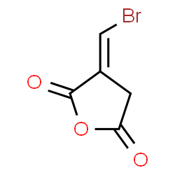 ChemSpider 2D Image | (3E)-3-(Bromomethylene)dihydro-2,5-furandione | C5H3BrO3