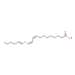 ChemSpider 2D Image | (9Z,11Z)-12-[(1E)-1-Hexen-1-yloxy]-9,11-dodecadienoic acid | C18H30O3