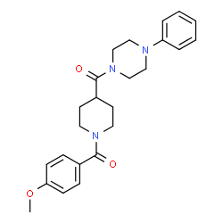 ChemSpider 2D Image | [1-(4-Methoxybenzoyl)-4-piperidinyl](4-phenyl-1-piperazinyl)methanone | C24H29N3O3