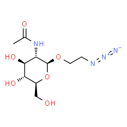 ChemSpider 2D Image | 2-Azidoethyl 2-acetamido-2-deoxy-beta-L-glucopyranoside | C10H18N4O6