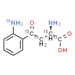 ChemSpider 2D Image | (2S)-2-Amino-4-[2-(~15~N)aminophenyl]-4-oxo(~13~C_4_)butanoic acid | C613C4H12N15NO3