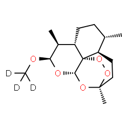 ChemSpider 2D Image | (1S,4R,5S,8S,9S,10R,12S,13S)-1,5,9-Trimethyl-10-[(~2~H_3_)methyloxy]-11,14,15,16-tetraoxatetracyclo[10.3.1.0~4,13~.0~8,13~]hexadecane | C16H23D3O5