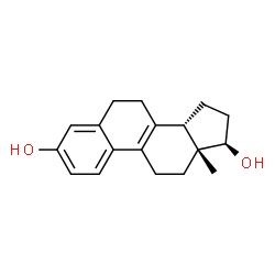 ChemSpider 2D Image | (13alpha,17alpha)-Estra-1(10),2,4,8-tetraene-3,17-diol | C18H22O2