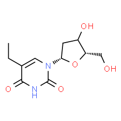 ChemSpider 2D Image | 1-[(3xi)-2-Deoxy-beta-L-glycero-pentofuranosyl]-5-ethyl-2,4(1H,3H)-pyrimidinedione | C11H16N2O5