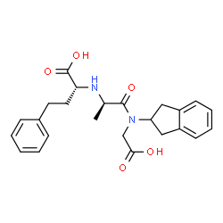 ChemSpider 2D Image | N-[(1R)-1-Carboxy-3-phenylpropyl]-D-alanyl-N-(2,3-dihydro-1H-inden-2-yl)glycine | C24H28N2O5