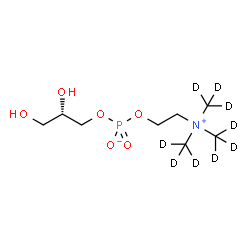 ChemSpider 2D Image | (2S)-2,3-Dihydroxypropyl 2-{tris[(~2~H_3_)methyl]ammonio}ethyl phosphate | C8H11D9NO6P