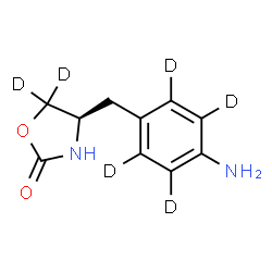 ChemSpider 2D Image | (4R)-4-{[4-Amino(~2~H_4_)phenyl]methyl}(5,5-~2~H_2_)-1,3-oxazolidin-2-one | C10H6D6N2O2