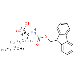 ChemSpider 2D Image | N-[(9H-Fluoren-9-ylmethoxy)carbonyl]-D-(~13~C_6_,~15~N)norleucine | C1513C6H2315NO4