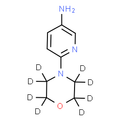 ChemSpider 2D Image | 6-[(~2~H_8_)-4-Morpholinyl]-3-pyridinamine | C9H5D8N3O