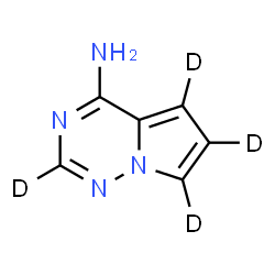 ChemSpider 2D Image | (~2~H_4_)Pyrrolo[2,1-f][1,2,4]triazin-4-amine | C6H2D4N4