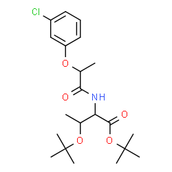 ChemSpider 2D Image | 2-Methyl-2-propanyl N-[2-(3-chlorophenoxy)propanoyl]-O-(2-methyl-2-propanyl)threoninate | C21H32ClNO5
