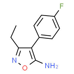 ChemSpider 2D Image | 3-ethyl-4-(4-fluorophenyl)isoxazol-5-amine | C11H11FN2O