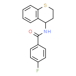 ChemSpider 2D Image | N-(3,4-Dihydro-2H-thiochromen-4-yl)-4-fluorobenzamide | C16H14FNOS