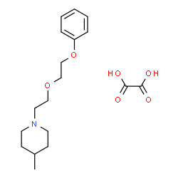 ChemSpider 2D Image | 4-Methyl-1-[2-(2-phenoxyethoxy)ethyl]piperidine ethanedioate (1:1) | C18H27NO6