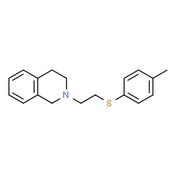 ChemSpider 2D Image | 2-{2-[(4-Methylphenyl)sulfanyl]ethyl}-1,2,3,4-tetrahydroisoquinoline | C18H21NS