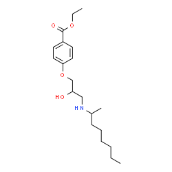 ChemSpider 2D Image | Ethyl 4-[2-hydroxy-3-(2-octanylamino)propoxy]benzoate | C20H33NO4