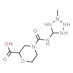 ChemSpider 2D Image | 4-[(2-Methyl-5-tetrazolidinyl)carbamoyl]-2-morpholinecarboxylic acid | C8H16N6O4