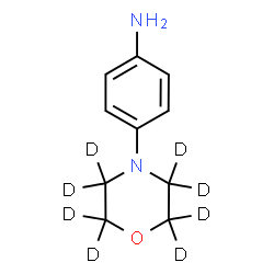 ChemSpider 2D Image | 4-[(~2~H_8_)-4-Morpholinyl]aniline | C10H6D8N2O