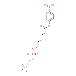 ChemSpider 2D Image | 2-[(Hydroxy{[6-(4-nitrophenoxy)-6-oxohexyl]oxy}phosphoryl)oxy]-N,N,N-trimethylethanaminium | C17H28N2O8P