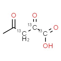ChemSpider 2D Image | 2,4-Dioxo(1,2,3-~13~C_3_)pentanoic acid | C213C3H6O4