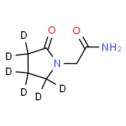 ChemSpider 2D Image | 2-[2-Oxo(~2~H_6_)-1-pyrrolidinyl]acetamide | C6H4D6N2O2