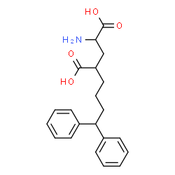 ChemSpider 2D Image | 4-(4,4-Diphenylbutyl)glutamic acid | C21H25NO4