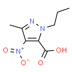 ChemSpider 2D Image | 3-Methyl-4-nitro-1-propyl-1H-pyrazole-5-carboxylic acid | C8H11N3O4