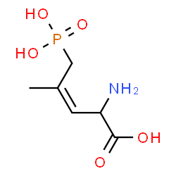ChemSpider 2D Image | (3Z)-2-Amino-4-methyl-5-phosphono-3-pentenoic acid | C6H12NO5P