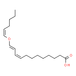 ChemSpider 2D Image | (9Z,11E)-12-[(1Z)-1-Hexen-1-yloxy]-9,11-dodecadienoic acid | C18H30O3