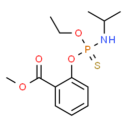 ChemSpider 2D Image | Methyl 2-{[ethoxy(isopropylamino)phosphorothioyl]oxy}benzoate | C13H20NO4PS