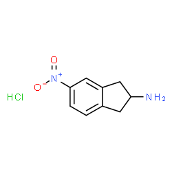 ChemSpider 2D Image | 5-Nitro-indan-2-ylamine hydrochloride | C9H11ClN2O2