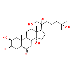 ChemSpider 2D Image | (2beta,3beta,5beta,20xi)-2,3,14,20,21,25-Hexahydroxycholest-7-en-6-one | C27H44O7