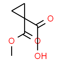 ChemSpider 2D Image | 1-(Methoxycarbonyl)cyclopropanecarboxylic acid | C6H8O4