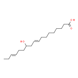 ChemSpider 2D Image | (9E,15E)-12-Hydroxy-9,15-octadecadienoic acid | C18H32O3